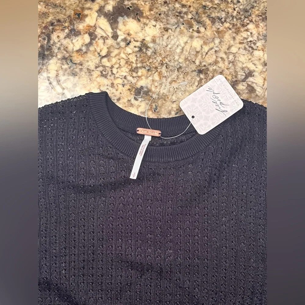 NWT Free People H20 Crewneck Sheer Pullover